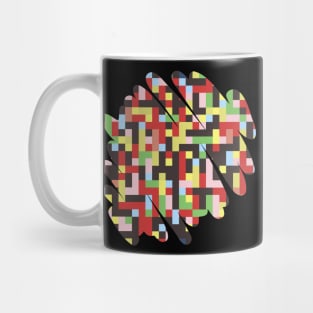 Abstract shape pixel pattern Mug